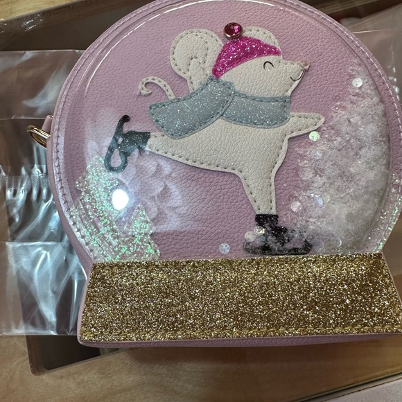 Pink glittery mini bag Pink Snowglobe Crossbody Purse - New! Adorable. - Picture 2 of 5